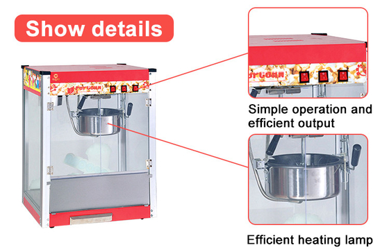 16.5kg Compact 1.5KW Kitchen Cooking Equipment With 220V-240V Voltage For Easy Popcorn Making