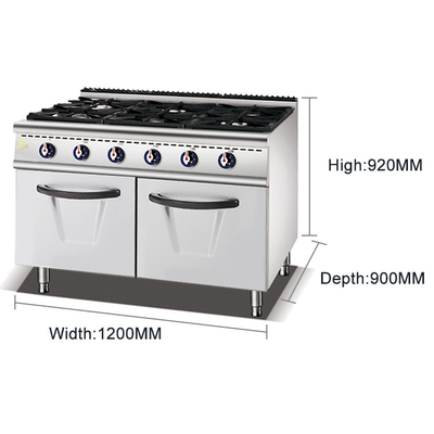 Cooking Equipment GL-ZH-RA-6A Low Noise Gas Cooker with Adjustable Temperature