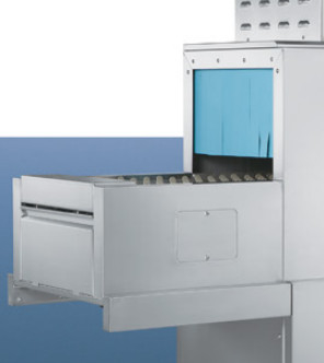 Efficiency Stainless Steel SS304 6.7KW Flight Type Dishwasher for Commercial Hotels