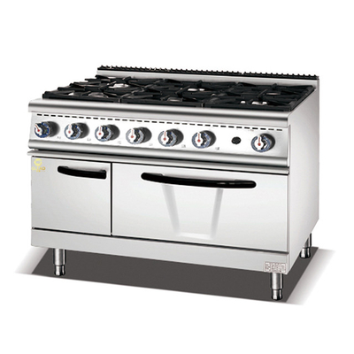 Adjustable Temperature Control Cooking Range Machine GL-ZH-RA-6A with Low Noise and LPG/NG Gas Valve
