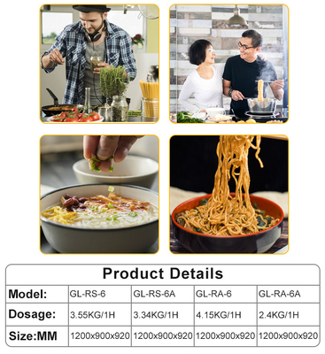 Adjustable Temperature Control Cooking Range Machine GL-ZH-RA-6A with Low Noise and LPG/NG Gas Valve
