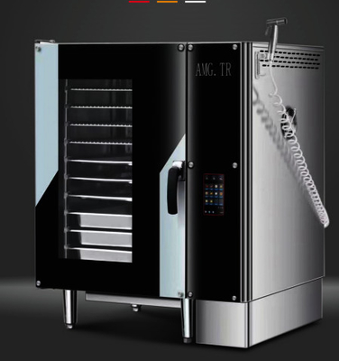 Stainless Steel Combi Steam Oven 220V-240V Roasting Steaming Equipment with Adjustable Temp