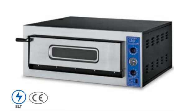 Stainless Steel Pizza Oven with Mechanical Control Panel Baking Function Silver Finish