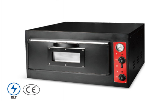 Stainless Steel Pizza Oven with Mechanical Control Panel Baking Function Silver Finish