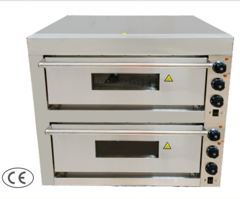 Stainless Steel Pizza Oven with Mechanical Control Panel Baking Function Silver Finish