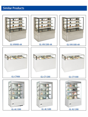 Ventilated Gelato Showcase for Industrial Refrigeration -16 to -18 Temperature Range