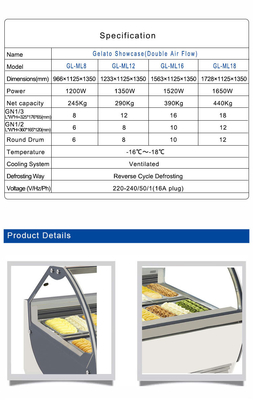 Italian 18-Pan Industrial Cold Storage -16.C~-18.C Temp Ventilated Cooling System 220-240V Power