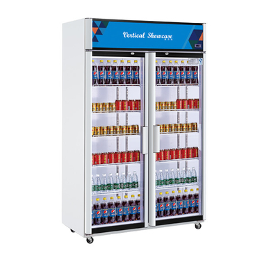 Commercial Stainless Steel Beverage Display Cooler 210L Cooling Volume 220-240v Voltage 0-10 Temperature