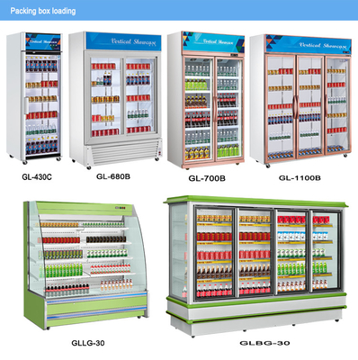 Stainless Steel 210L Beverage Display Cooler for Cooling Beverages at 0-10 Temperature