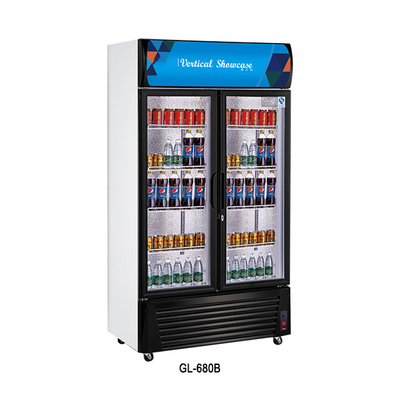 Stainless Steel 210L Beverage Display Cooler for Cooling Beverages at 0-10 Temperature