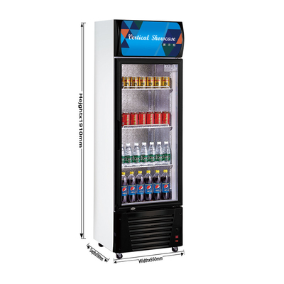 Stainless Steel Beverage Display Cooler 220W 680L Capacity for Restaurant Cooling