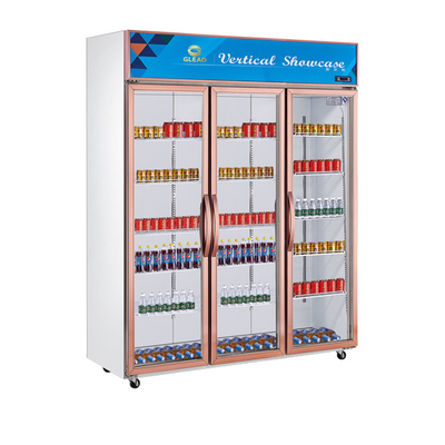 Stainless Steel Beverage Display Cooler 220W 680L Capacity for Restaurant Cooling