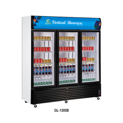 Stainless Steel Beverage Display Cooler 220W 680L Capacity for Restaurant Cooling