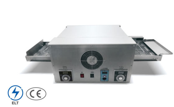 220-240V Silver Stainless Steel Pizza Oven 50-400℃ Temp Conveyor Pizza Oven