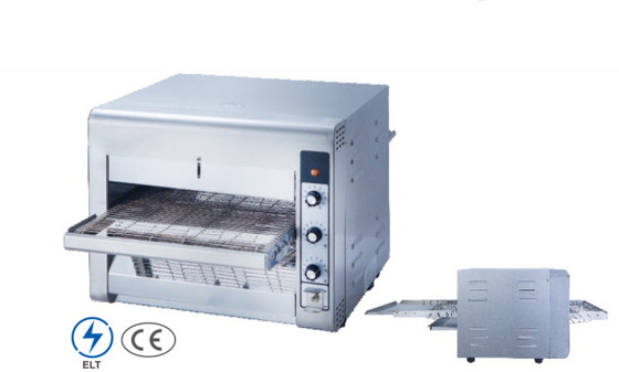 220-240V Silver Stainless Steel Pizza Oven 50-400℃ Temp Conveyor Pizza Oven