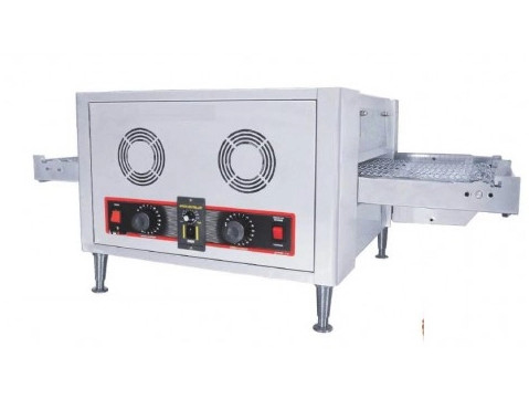 Stainless Steel Conveyor Pizza Oven Mechanical Control Panel 50-400℃ Temp for Baking Pizza