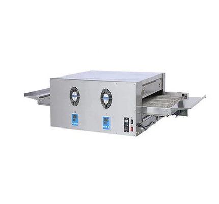 Stainless Steel Conveyor Pizza Oven Mechanical Control Panel 50-400℃ Temp for Baking Pizza