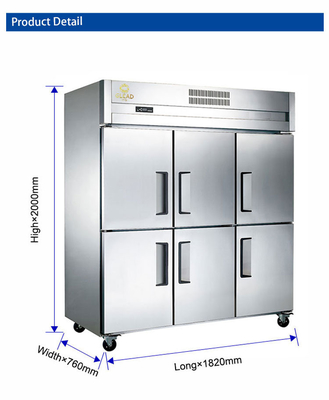 Stainless Steel Commercial Refrigerator Freezer with Freezing Functionality for Storage - 220-240V 50Hz