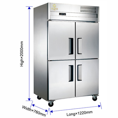Stainless Steel Commercial Refrigerator Freezer with Freezing Functionality for Storage - 220-240V 50Hz