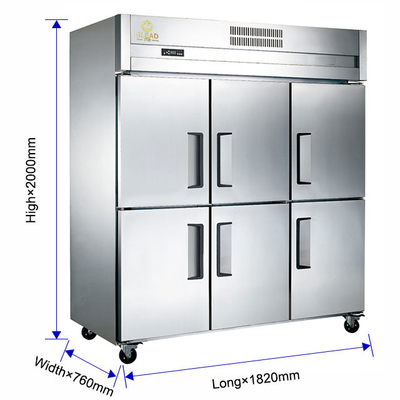 Stainless Steel Commercial Refrigerator Freezer with Freezing Functionality for Storage - 220-240V 50Hz