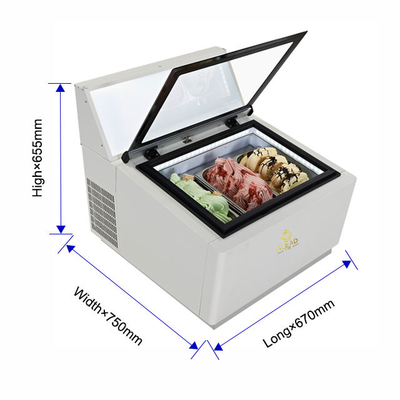 Italian Pan 3pcs Refrigeration Equipment with Ventilated Cooling System