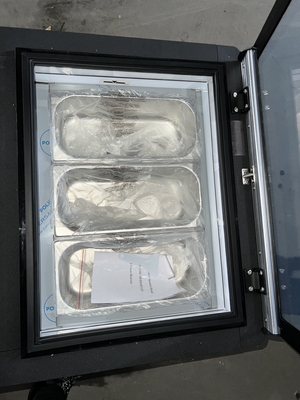 200W Smart Gelato Ice Cream Showcase with Reverse Cycle Defrost - 44KG Industrial Refrigeration Unit