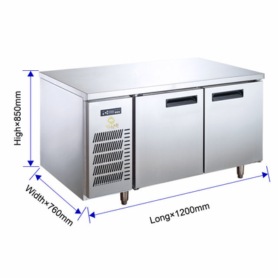 Stainless Steel Electric Restaurant Worktable Refrigerator 0C to 5C Cooling Efficiency