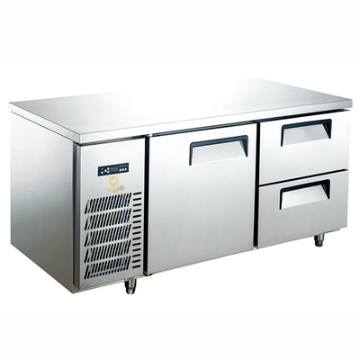 Stainless Steel Electric Restaurant Worktable Refrigerator 0C to 5C Cooling Efficiency
