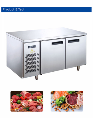 Stainless Steel Electric Restaurant Worktable Refrigerator 0C to 5C Cooling Efficiency