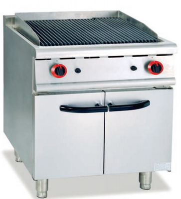 Efficiency Silver Iron Commercial Kitchen Cooking Equipment Grill 700 Degrees Cooking