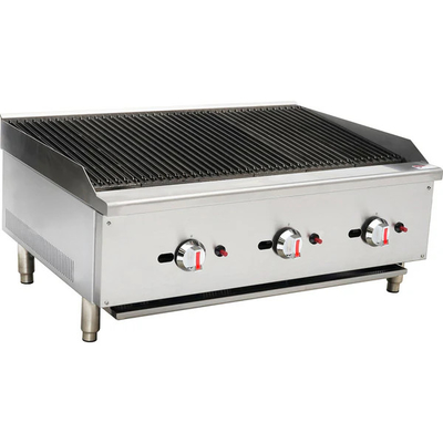 Iron Lava Rock Grill Digital Control Panel Cooking Equipment with 500-700 Degrees Temp