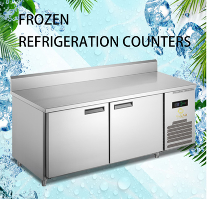 Industrial Refrigeration Equipment 220-240V 1PH Low Temperature Air Cooling Workbench Freezer 410W Power