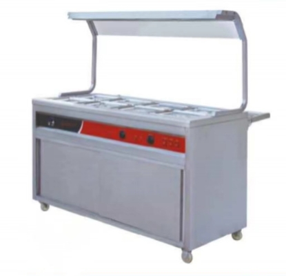 Dual Voltage Silver Electric Restaurant Soup Warmer Display Unit With Temperature Control
