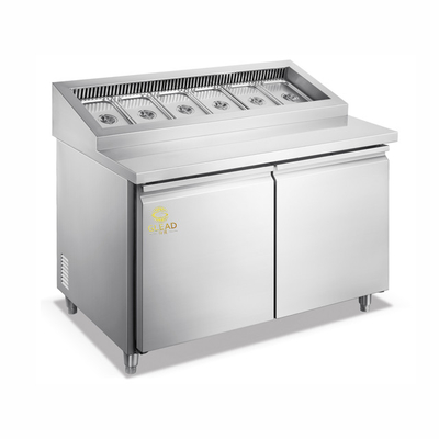 Air Cooling Pizza cabinets/Salad cabinets 390W Power 270-410L Volume 5~-18℃ Temperature Safe And Stable Plug in Unit