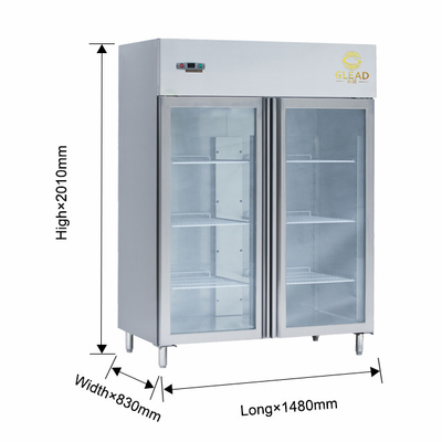 GN1/1 Sized Upright Chiller Refrigeration Equipment Operating at -14 ~-18℃ for Large Volume Storage