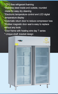GN1/1 Sized Upright Chiller Refrigeration Equipment Operating at -14 ~-18℃ for Large Volume Storage