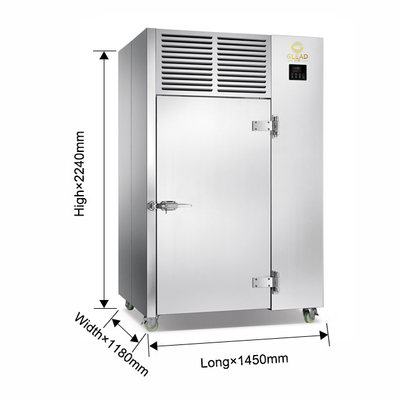 Industrial Blast Chiller/Freezer Cabinets 2700W with 15 Trays Temperature Range 3~40℃