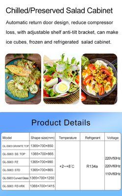 Stainless Steel 3-Door Chiller 220-240V GN1/3 Refrigeration Unit for 2-8.C Temperature Range