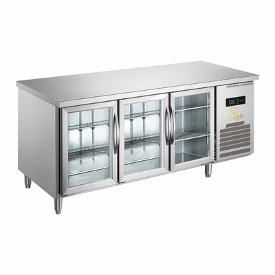 Air Cooled Refrigeration Unit for Precise Temperature Control - Ss304 Double Glass Door Refrigerator