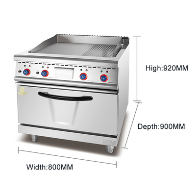 GL RG LPG/NG Gas Valve Commercial Cooking Range Machine 17.8KW with Adjustable Temperature Control