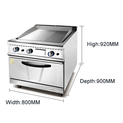 GL RG LPG/NG Gas Valve Commercial Cooking Range Machine 17.8KW with Adjustable Temperature Control