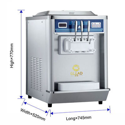 200-300 CUPS/hr Ice Cream Production Machine with 2 Hoppers And 1.7kW Output