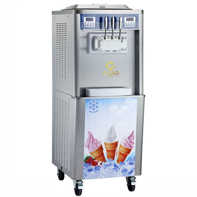 Efficiency 240V Soft Ice Cream Machine With 2 Hoppers And 2 Tanks