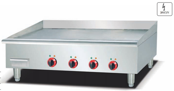 220-240V 50Hz Silver Electric Griddle with Temperature Range 0℃ to 100℃