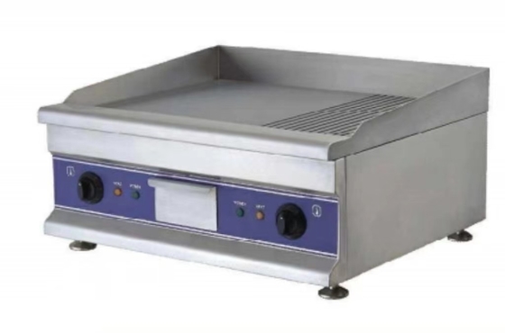 Silver Electric Restaurant Griddle Stainless Steel Grill with Precise Temperature Control
