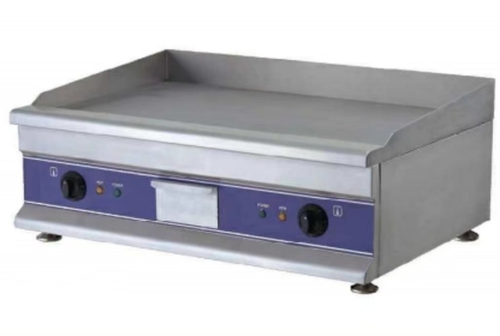 Silver Electric Restaurant Griddle Stainless Steel Grill with Precise Temperature Control