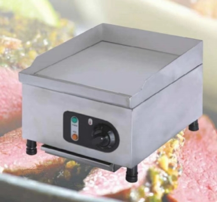Silver Electric Restaurant Griddle Stainless Steel Grill with Precise Temperature Control