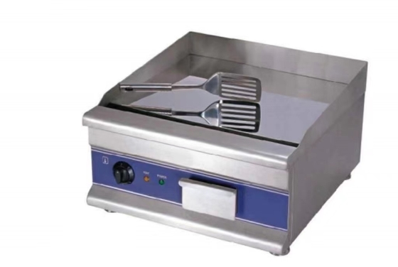 Electric Stainless Steel Griddle 220-240v 50hz Silver Kitchen Equipment For Cooking Various Foods
