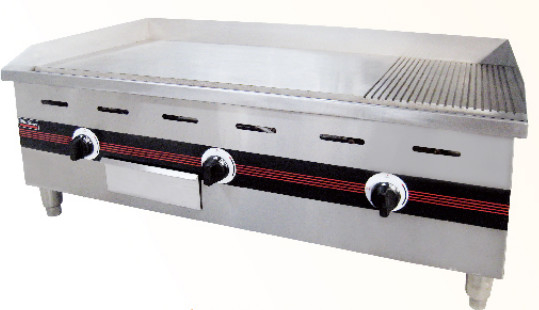 Silver Gas Griddle with 2800Pa Gas Pressure Cooks Various Foods at 0-100.C