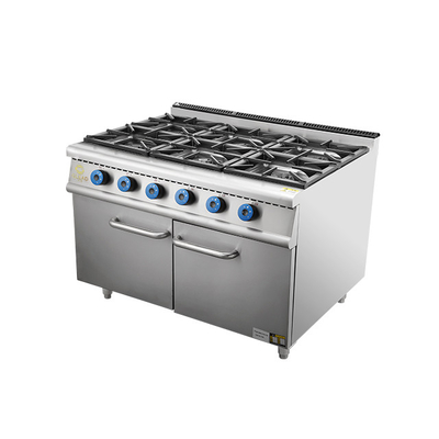 Advanced Gas 6-Range Stove Oven Set SS304 LPG/Natural Gas Operated